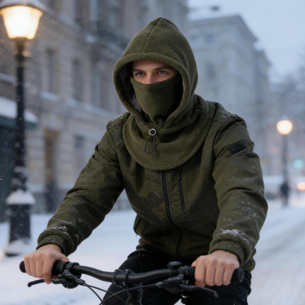 Зимняя шапка-капюшон Ветрозащитная Дышащая Регулируемая на шнурке Теплая Зимняя шапка-капюшон Для холодной погоды Велосипеда Наружных работ Пешего туризма