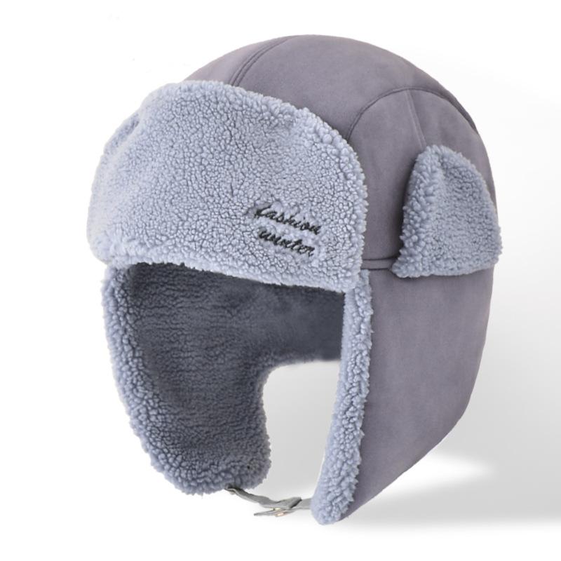 Шапка корейской версии мужская сращивание овечья шерсть утолщенная шапка Lei Feng зимняя лыжная ветрозащитная теплая шапка женская