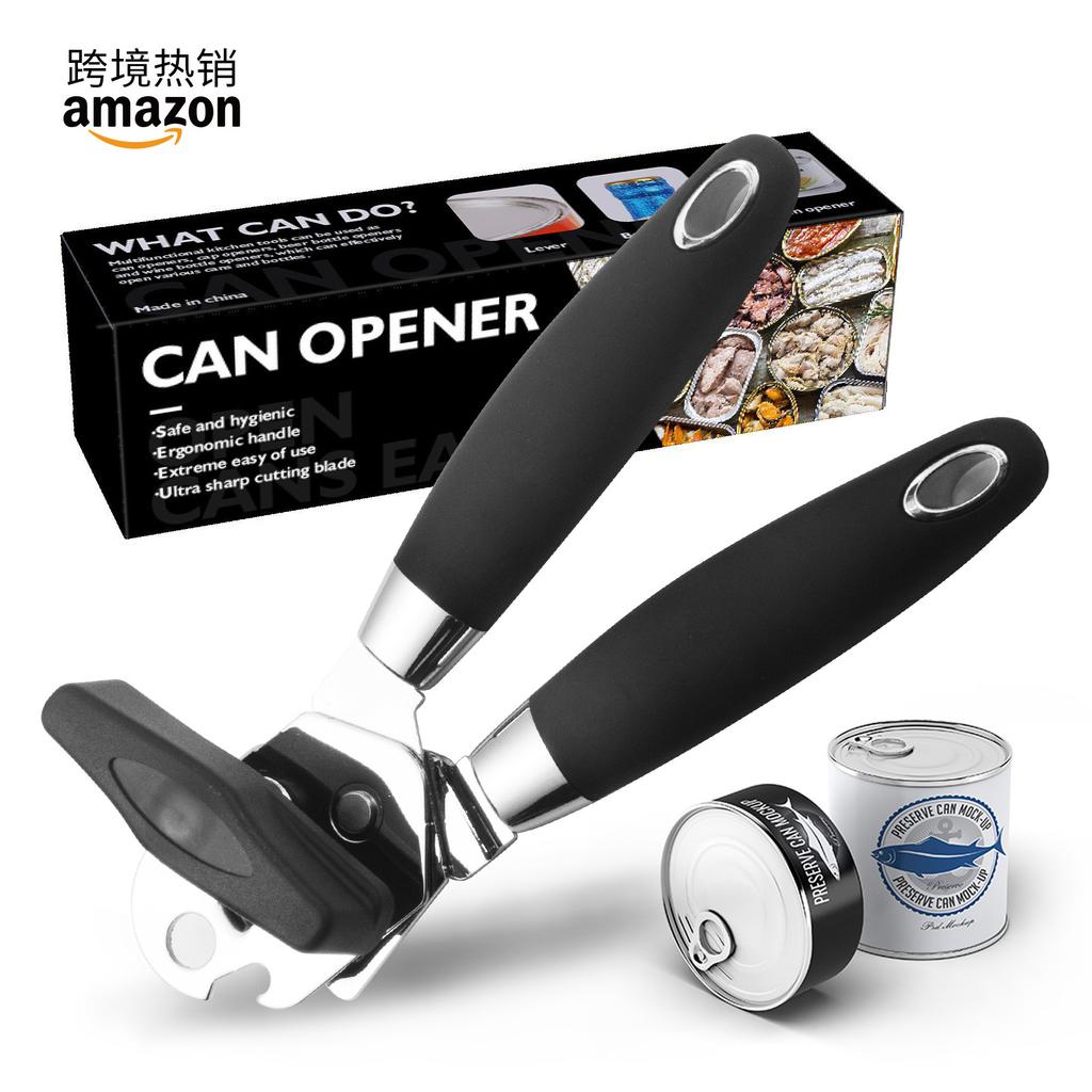 Cross-border explosive can opener wholesale multifunctional stainless steel canning knife kitchen artifact gadget manual bottle opener