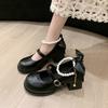 White Super Beautiful Fairy Style Mary Jane Small Leather Shoes Girl 2025 Autumn New Versatile Skirt Thick Heel Jk Single Shoes