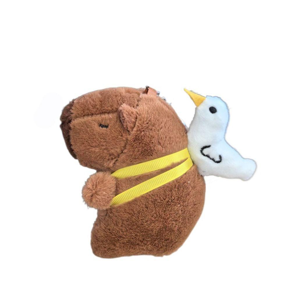 Мультяшная капибара, имитация капибары, кулон, многоцветная пушистая кукла-животное, украшение для сумки