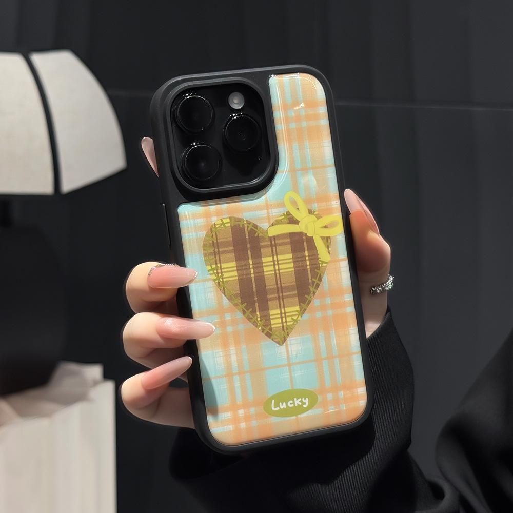Применимо к чехлу для мобильного телефона iPhone17Promax клетка любовь Apple 16/15 чехол с конденсатом воды противоударный 14 защитный чехол