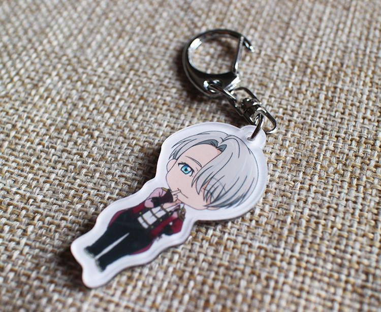 Брелок Yuri On Ice Подвеска с персонажем аниме Портативный держатель для ключей Для фанатов