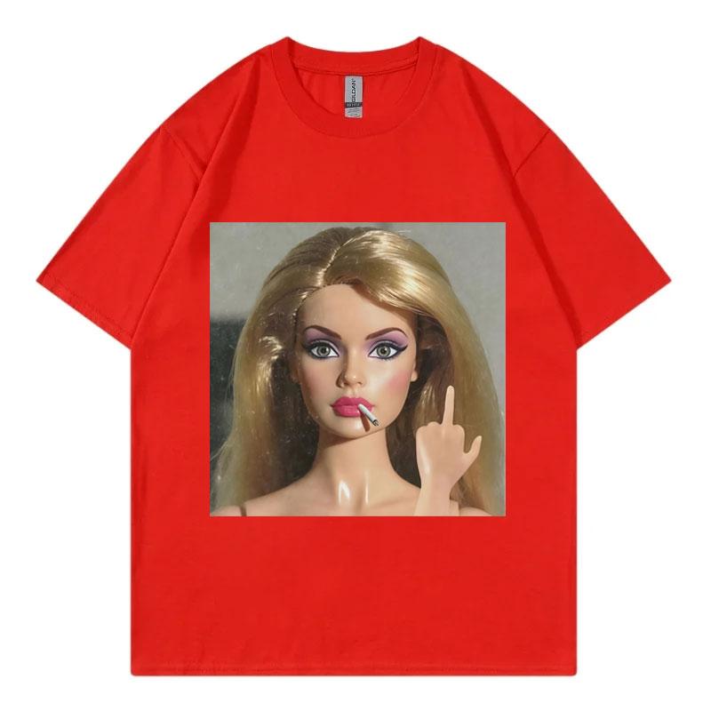 Disgusting Doll Face Funny Meme Graphic T Shirts Unisex Women High Street Fashion Trend Tshirt Summer Casual Losoe Cotton Tshirts