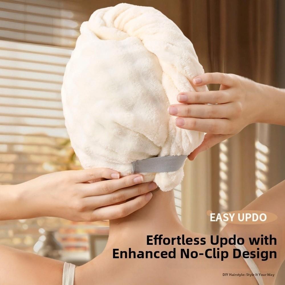 Thickened Hair Drying Cap Quick-drying Shower Cap Wiping Hair Towel For Women with Long Hair