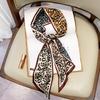 Luxury Long Silk Scarf Female Animal Horse Print Thin Narrow Scarf Bag Hair Band Ribbon Scarfs Women Neckerchief