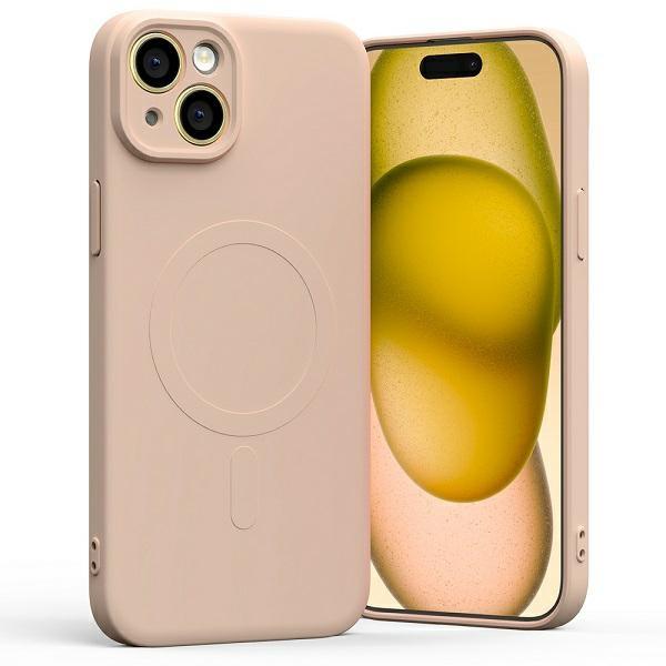 Etui do iPhone 15 Plus Mercury MagSafe Różowo-piaskowy