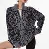 Пальто для женщин осень-зима леопардовый утолщенный винтажный вязаный кардиган повседневное пальто куртка