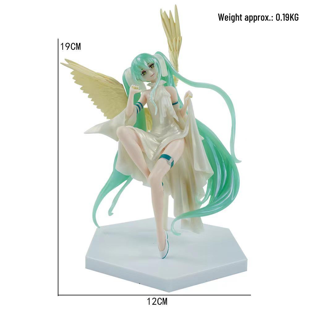 High-Quality Sakura Hatsune Miku PVC Doll with Decorative Chassis Ornaments