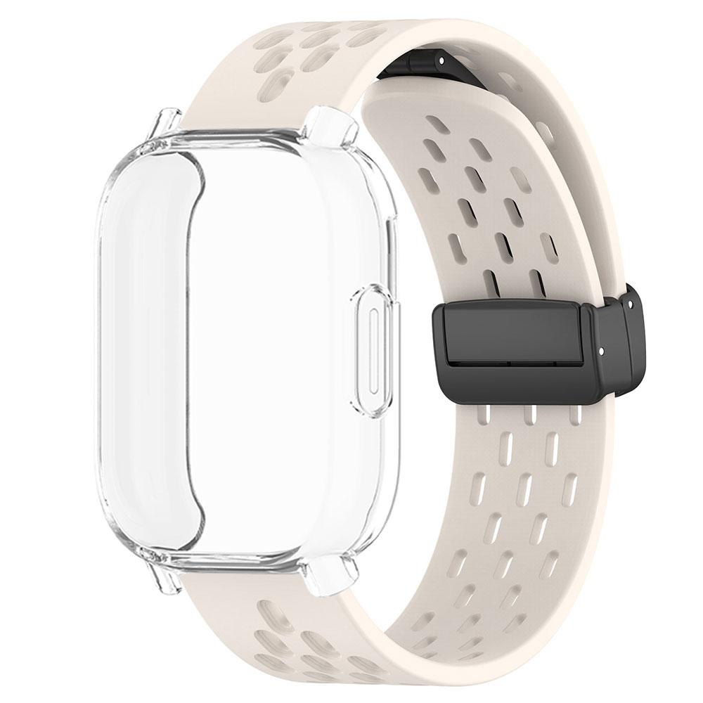 Дышащий ремешок+чехол для Redmi Watch 5 Active Силиконовый спортивный браслет Полностью закрывающий защитный чехол для ремешка Redmi Watch 5 Lite