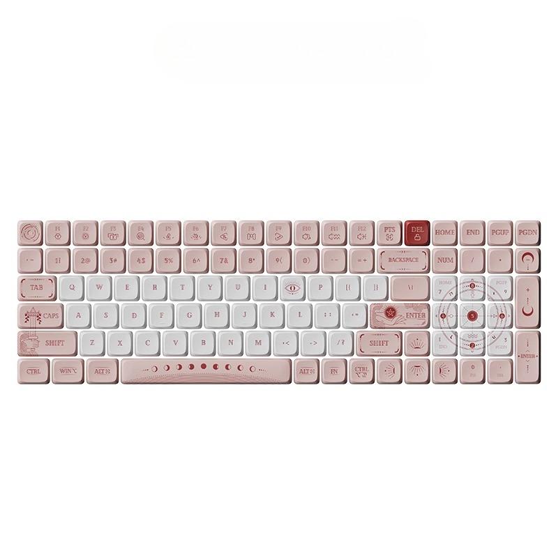 Оригинальные 84/100 Низкопрофильные Тематические Колпачки Клавиш PBT Пользовательские Точечные Колпачки для Механической Клавиатуры Милый Аксессуар-Колпачок Универсальный для Ежедневного Использования