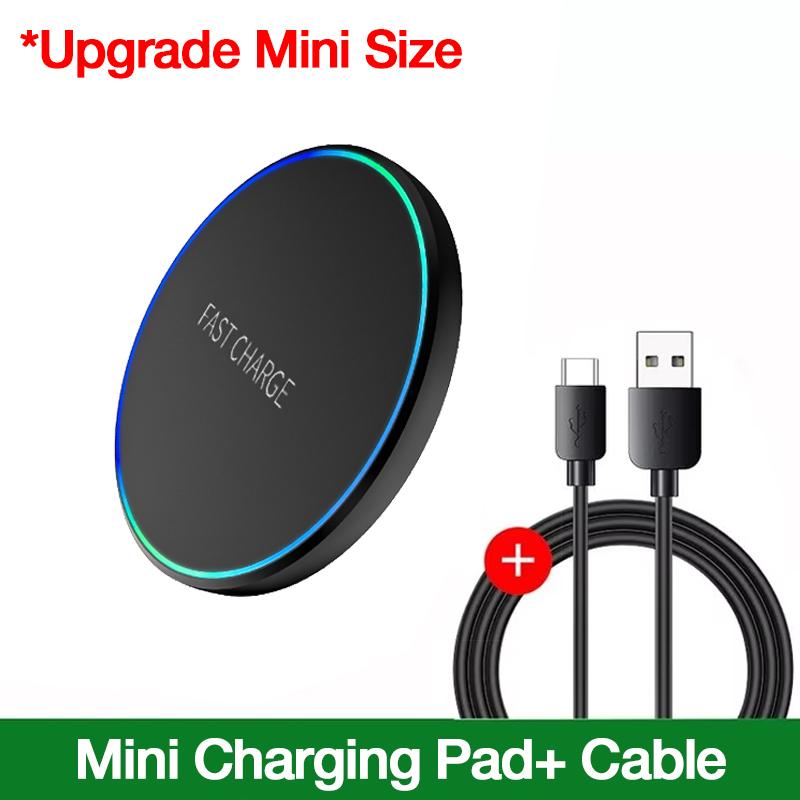 Мини беспроводная зарядная панель 30 Вт со светодиодной подсветкой для iPhone 16 15 14 13 12, Samsung S25 S24, Xiaomi AirPos Pro, настольная станция быстрой зарядки