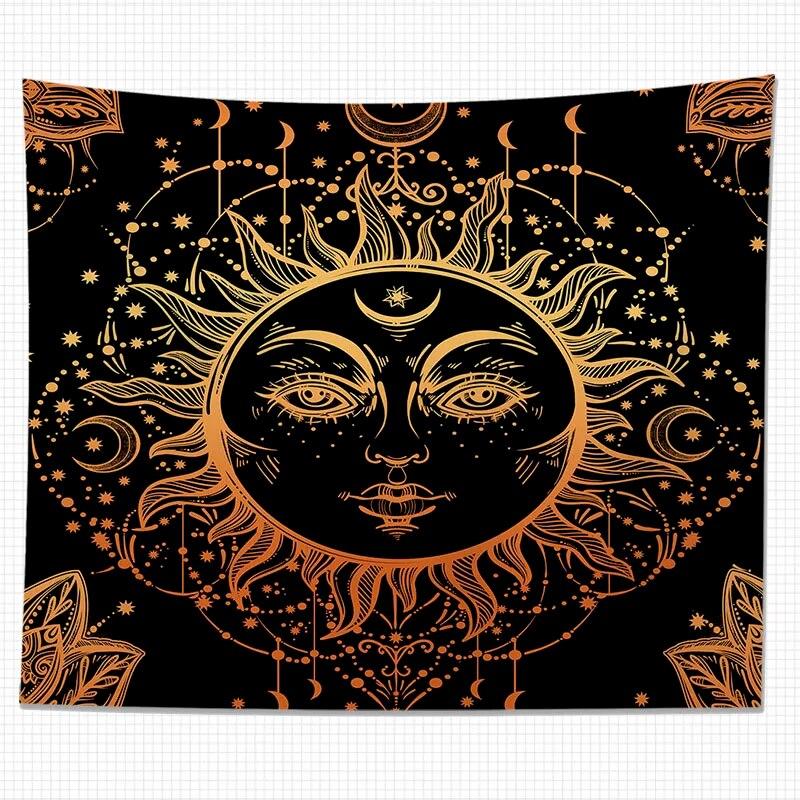 Гобелен Бог Солнца Искусство Тотем Украшения Дома Гостиная Висячий Фон Ткань