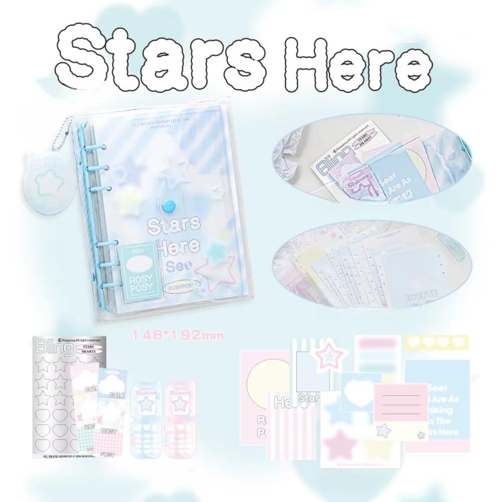 Милый мультфильм звезда дневник книга ручной счет кнопка блокнот полноцветный блокнот планировщик