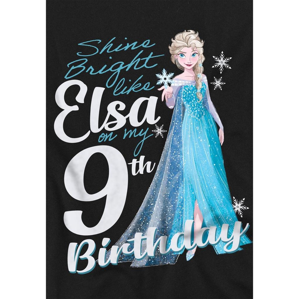 Frozen Childrens/Kids Bright Like Elsa 9th Birthday T-Shirt