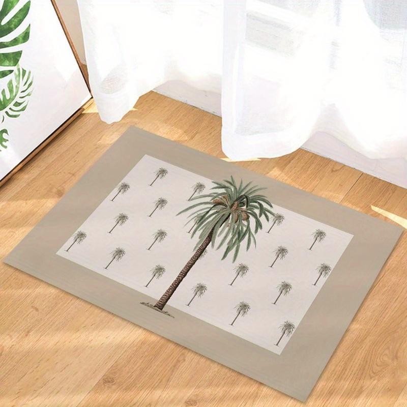 Scandinavian Ins Style Tropical Palm Tree Printed Carpet Entrance Doorway Non Slip Water Absorbent Doormat Home Decor