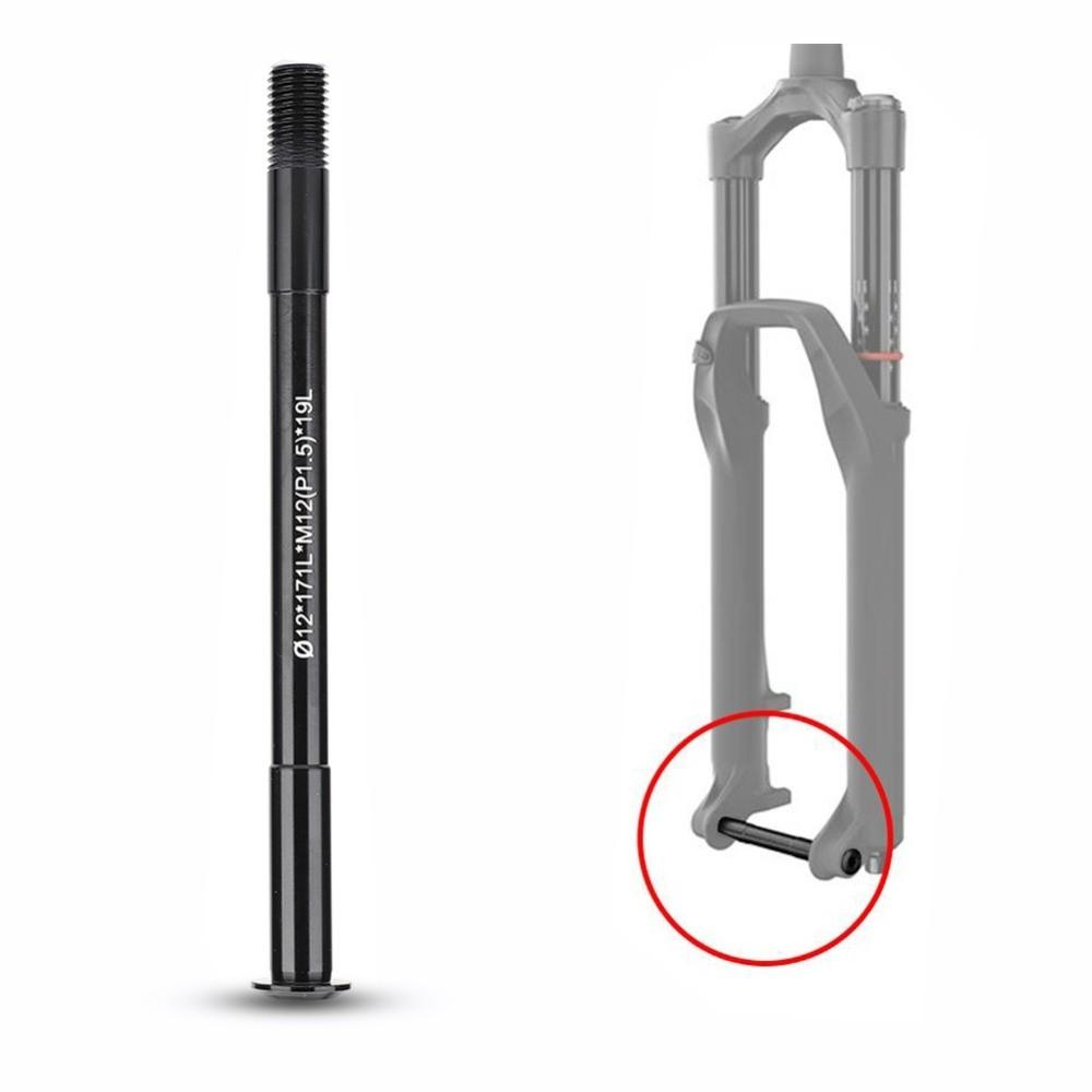 Durable M12 X 1.5 Thread Bike Thru Axle Black Aluminium Alloy Front Hubs Lightweight Fork Thru Axle for Road Bike,Mountain Bike