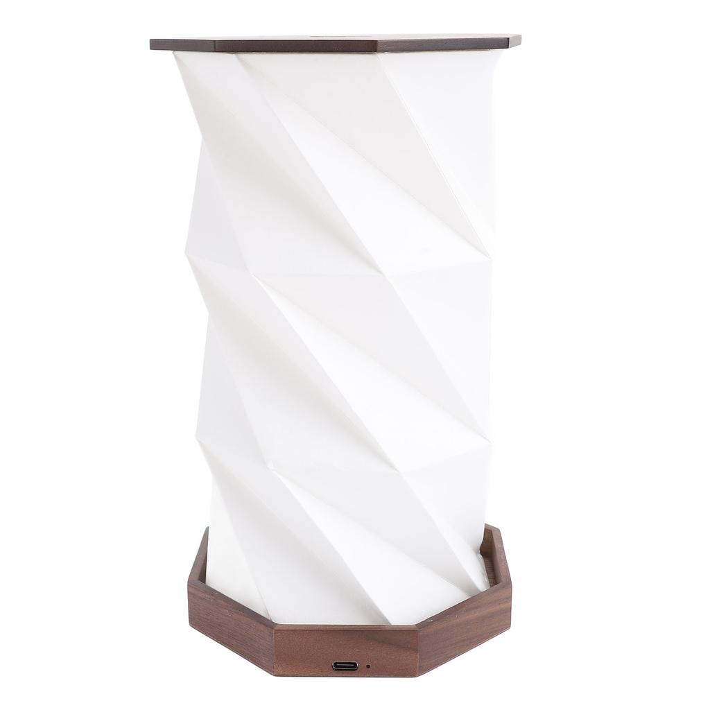 Лампа на прикроватном столике с регулируемой яркостью, сенсорная лампа на батарейках, вращающийся складной бумажный фонарь