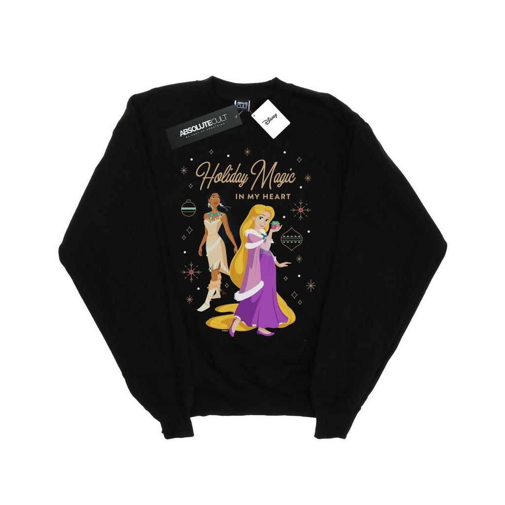 Disney Womens/Ladies Princess Holiday Magic In My Heart Sweatshirt