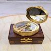 Brass Compass In Wooden Gift Box Nautical Accessory Marine Enthusiasts Boat Decor Gift for Sailors Office Decor