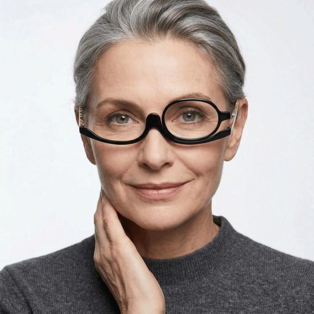 Magnification Folding Eyeglasses Rotating Design Presbyopia Glasses Reading Use