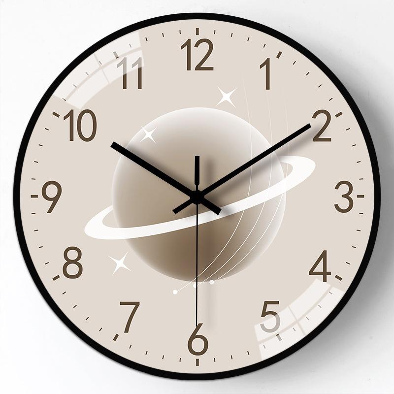 10-дюймовые 25 см часы для гостиной, для дома, без пробивания отверстий, часы-планета, настенные часы, креативные, для спальни, бесшумные часы