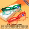 Vintage Anti Blue Light Cat Eye Reading Glasses Women Myopia Customize Photochromic Prescription Optical Lens Eyeglasses Frame