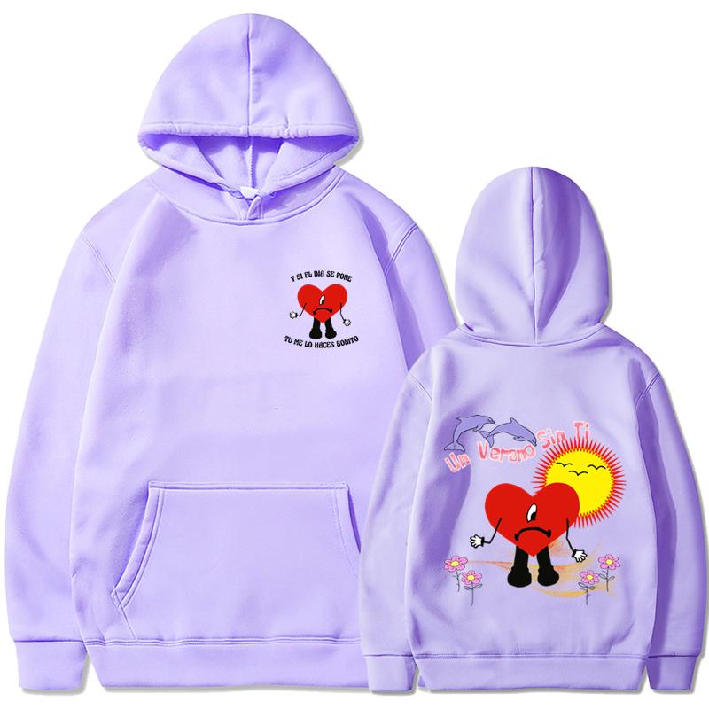 Модная новая толстовка с принтом Bad Bunny, унисекс, уличная спортивная толстовка в стиле хип-хоп, высокое качество, хит продаж, топ 2023