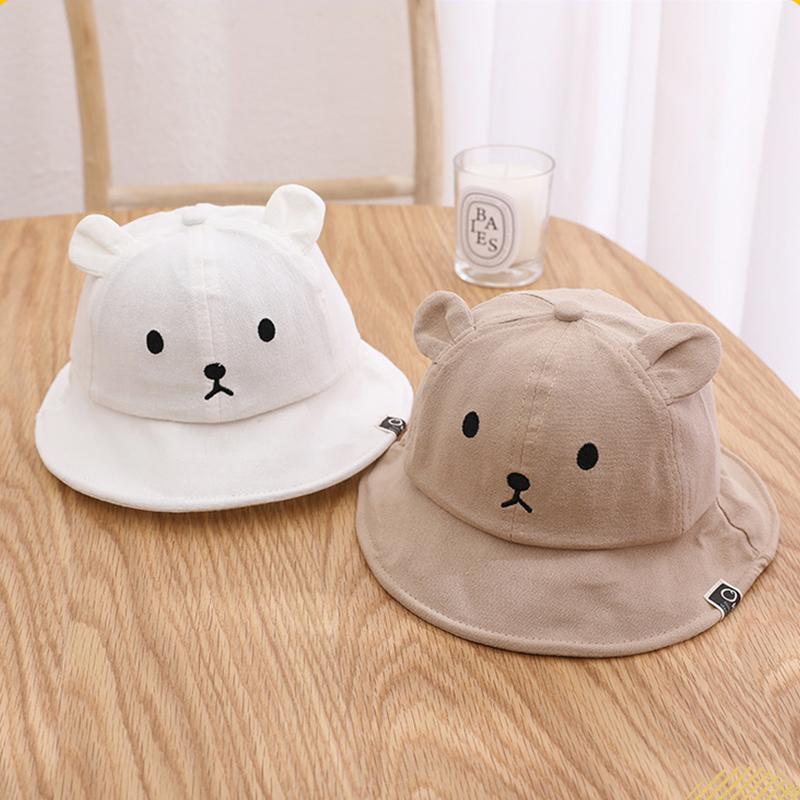 Милая детская шапка с медвежонком, уличные солнцезащитные шляпы для мальчика и девочки, детская шапка, панама, бейсболки