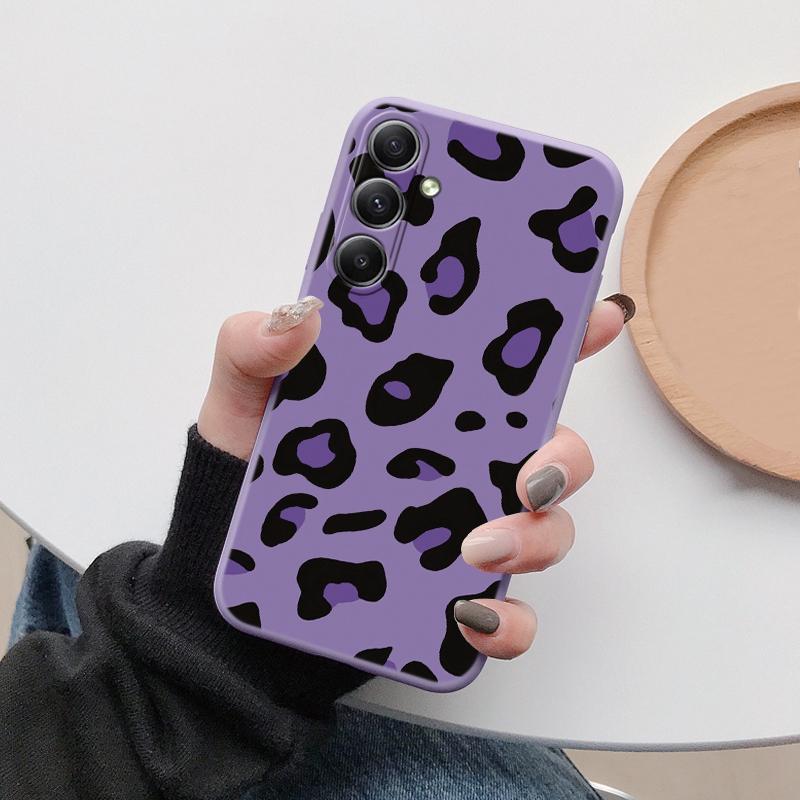 Мягкий силиконовый чехол Leopard для Xiaomi Redmi Note 13 Pro 13C 14 Samsung A35 A55 M35 S24 Huawei Honor 200 iPhone 15 защитный противоударный чехол для камеры