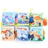 Baby Baby Tail Cloth Book Set 6 Themed Animals Sea, Land And Air Palm Book Early Education Toys