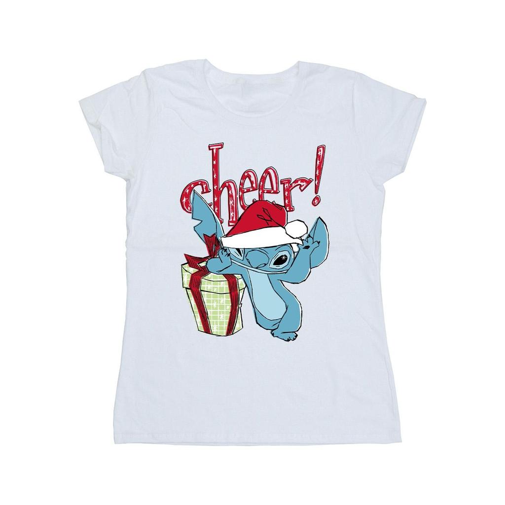 Disney Womens/Ladies Lilo And Stitch Cheer Cotton T-Shirt