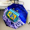 1PC Argentina Football club Printed Umbrella Folding umbrella, automatic umbrella 8-Frame for Travel, camping Fan gifts Christmas Gifts