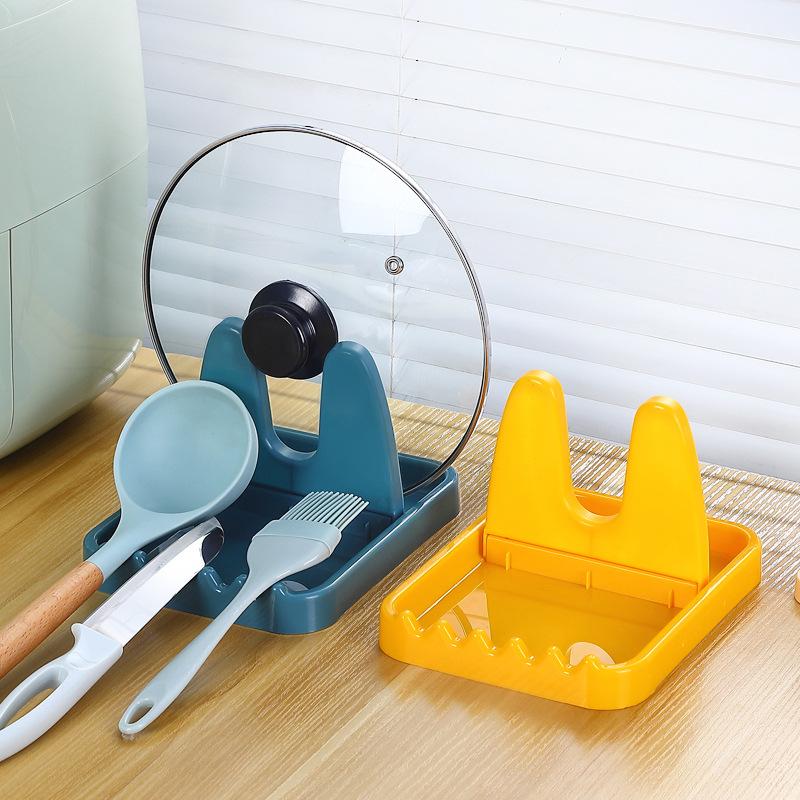 Многофункциональный складной держатель для крышек кастрюль для домашнего использования, не требует сверления, полка для хранения