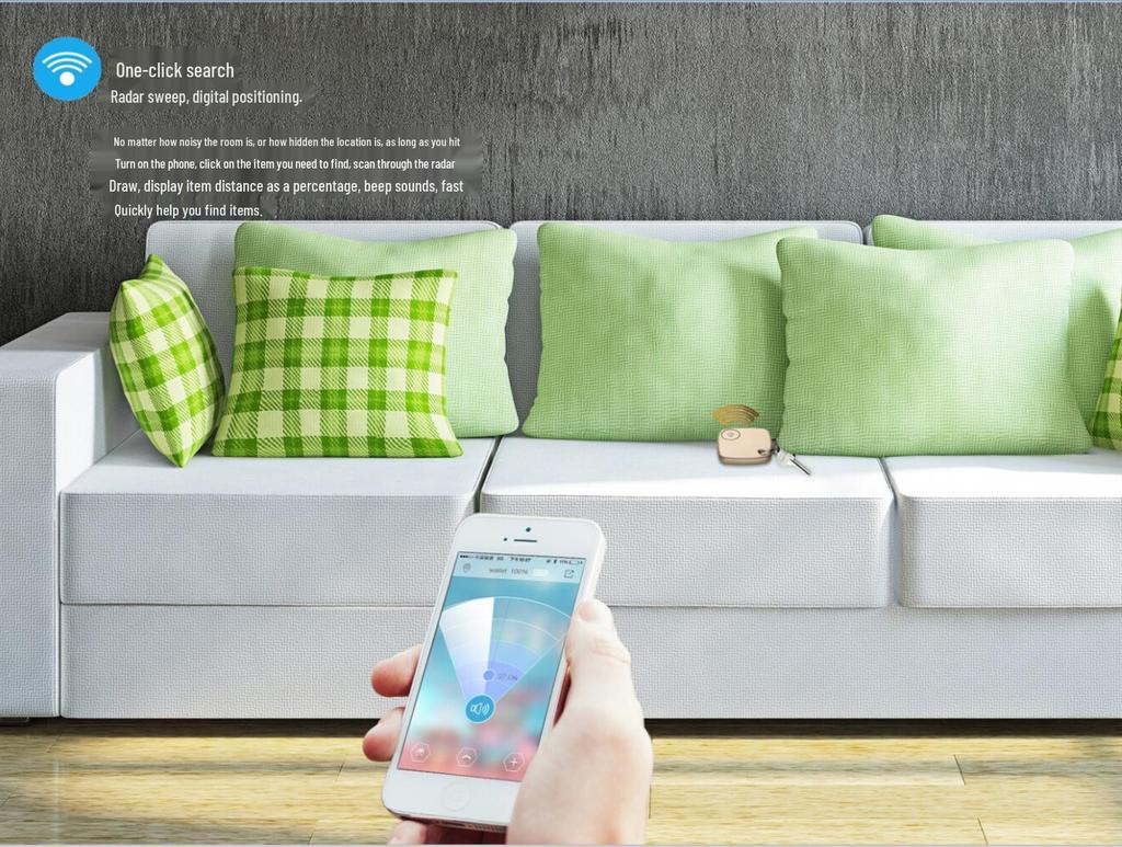 Двусторонний Bluetooth-локатор: Противопотерянная сигнализация для кошелька, ключей, телефона и брелока для ключей автомобиля.