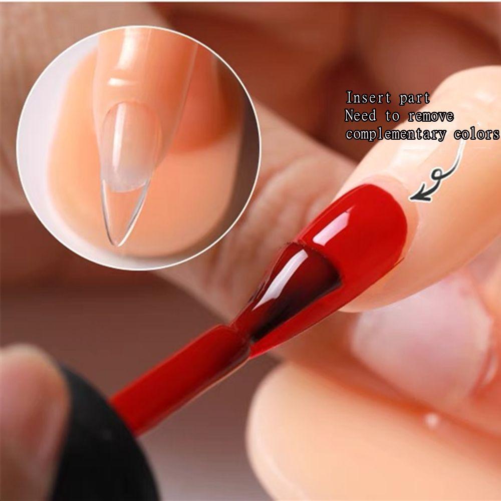 Горячая практика начинающий накладной палец модель выставка работ обучение искусству ногтей стенд симуляция