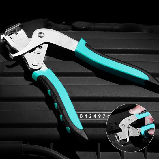 Автомобильные плоскогубцы для снятия декоративных клипс из высокоуглеродистой стали с пружинным механизмом для панелей салона автомобиля, крепежных элементов и пластиковых заклепок, эргономичные, нескользящие