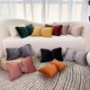 Velvet Bows Pillow Pompom Cushion Cover Decorative Pillows Throw Pillowcase Solid Colors Bow Cushions Cover Home Sofa Seat Decor