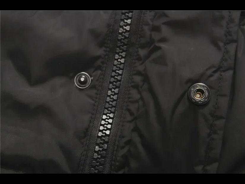 Мужской зимний длинный пуховик свободного покроя со съемным капюшоном и двойной молнией