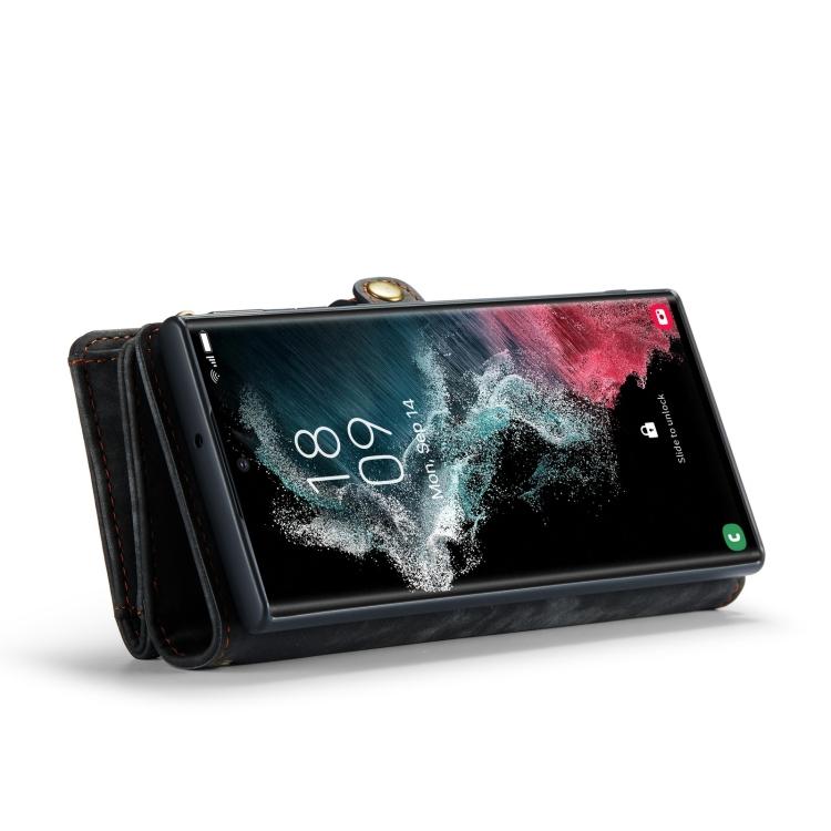 Для Samsung Galaxy S22 Ultra 5G Чехол CaseMe-008 Съемный Многофункциональный Горизонтальный Флип Кожаный Чехол