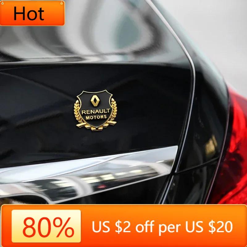 Interior Stickers For Renault Megane 2 Duster Logan Captur Clio Laguna Fluence Kadjar 2Pcs 3D Car Body Trunk Sticker Emblem Badg SS1