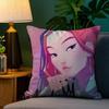 Аниме K-Kpop Охотники на демонов Наволочка Плюшевая ткань Мягкая Двусторонняя печать Дом Диван Высокое качество Наволочка Накидка