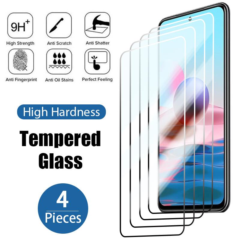 Защитное стекло для Redmi Note 12, 11, 10, 9, 8, 7 Pro Plus, 5G, защитное стекло для Redmi 9A, 10C, 9C, 9AT, Note 11S, 10S, 9T, 8T, 4 шт.