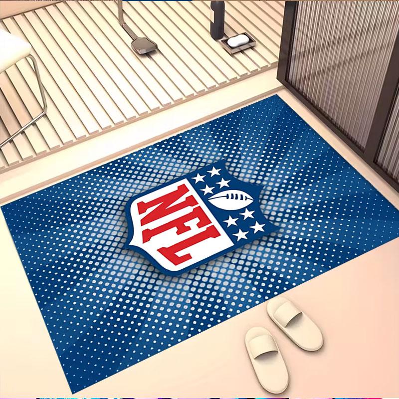 NFL Print Rug, Washable Floor Carpet, For Entryway Dorm Laundry Room Office Study, Home Decor Birthday Christmas Gift