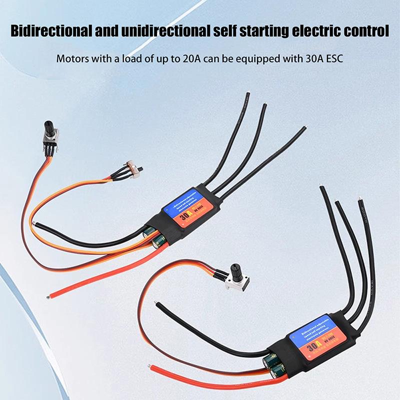 Бесколлекторный драйвер двигателя 2-6S 30A 60A ESC Двунаправленный Самозапускающийся Бесколлекторный Электрический Регулятор Скорости ESC для DIY
