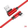 Разъем под углом 90 градусов Не спутывающийся телефонный кабель Micro USB Type C Быстрое зарядное устройство для зарядки Нейлоновый шнур Провод