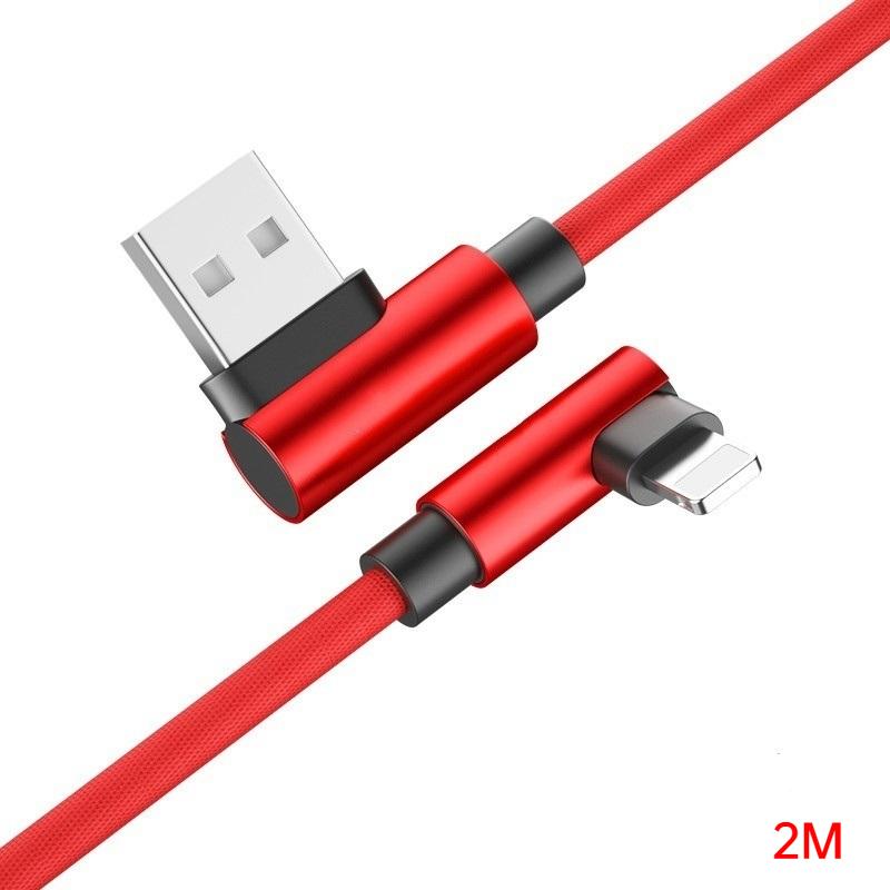 Разъем под углом 90 градусов Не спутывающийся телефонный кабель Micro USB Type C Быстрое зарядное устройство для зарядки Нейлоновый шнур Провод