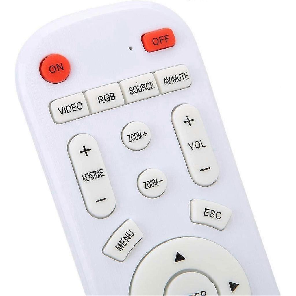 Replacement Remote Control for All Types of Projectors, Universal Projector Remote Control, White