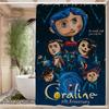 Шторка для душа из аниме-фильма «Коралина» - Водоотталкивающая и герметичная, устойчивая к плесени и грибку для