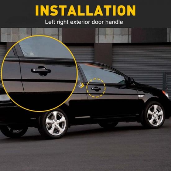 2X Передняя сторона LHRH Набор ручек внешней дверной панели для 2006-2011 Accent Hyundai K